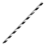 10mm Jumbo Black Stripe BioStraw