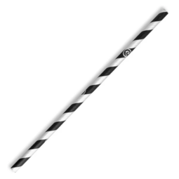 10mm Jumbo Black Stripe BioStraw