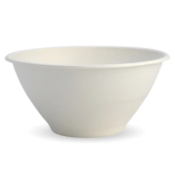 1,420ml / 48oz White BioCane Bowl-BioPak