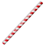 10mm Jumbo Red Stripe BioStraw