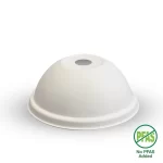 80mm Plant Fibre Dome Cold Paper BioCup Lid