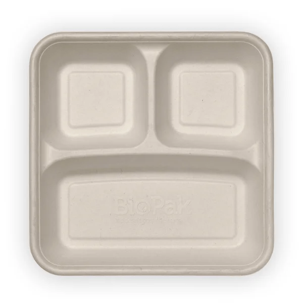 3-Compartment Large Natural Takeaway Base