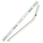 6mm Individually Wrapped Regular Bendy White BioStraw