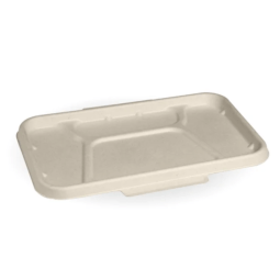 4-Compartment Natural BioCane Takeaway Base Lid