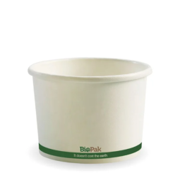 550ml / 16oz White BioBowl-BioPak