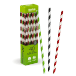 40 Pack - 6mm Mixed Regular BioStraws-Biopak