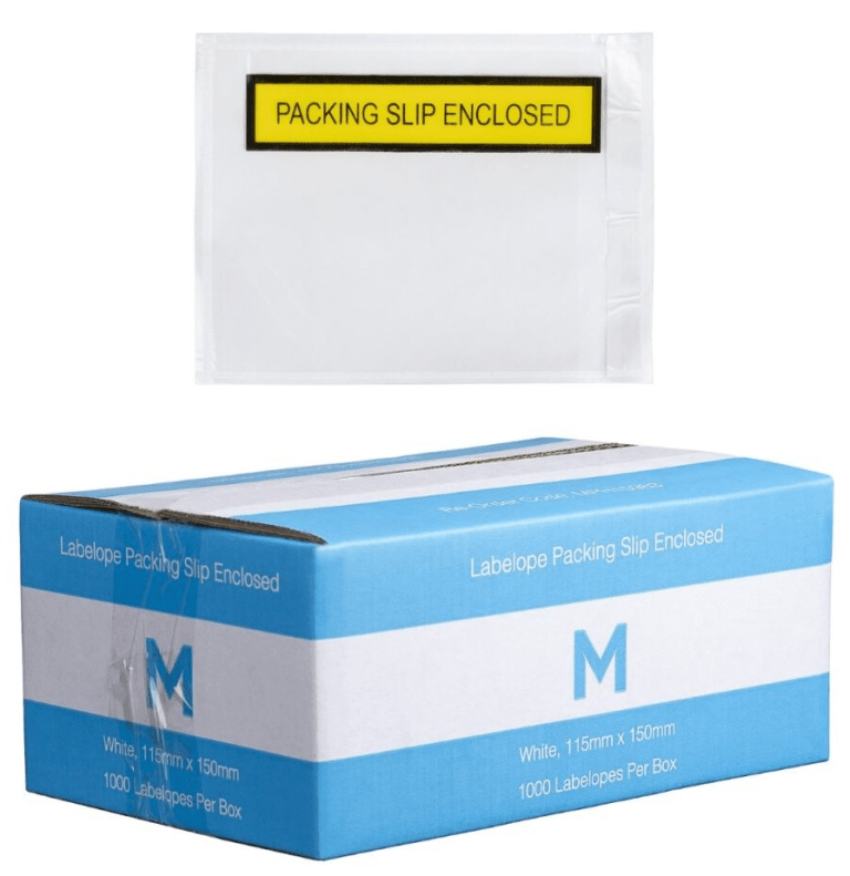 Labelops Loomis Plastic Labelope Packing Slip Enclosed - White, 115mm x 150mm - EcoMake